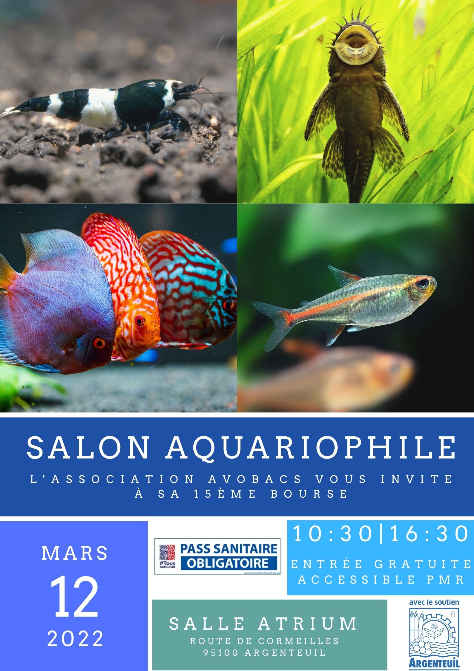 Salon Aquariophile Avobacs Argenteuil (95) le 12 Mars 2022 20220312-Salon-Affiche